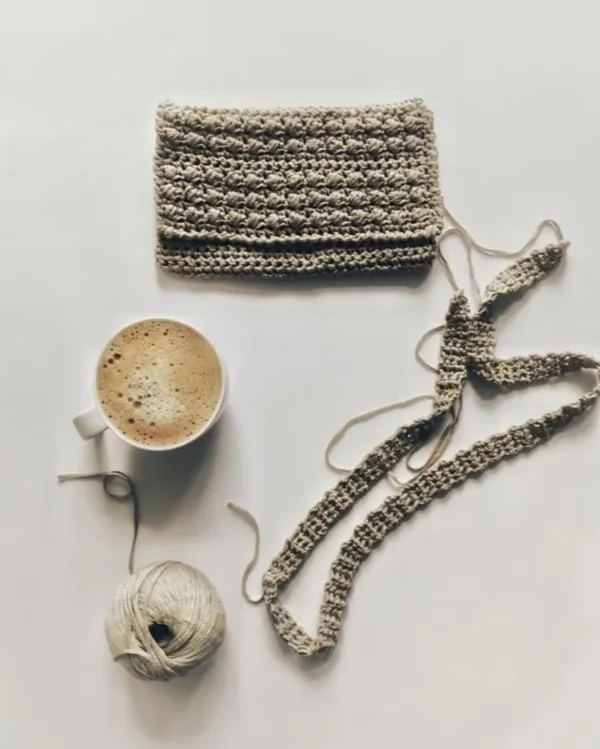 Olive Touch Pouch Crochet Pattern - Simple Textured Pouch PDF - Modern Everyday Bag for Beginners - Image 4