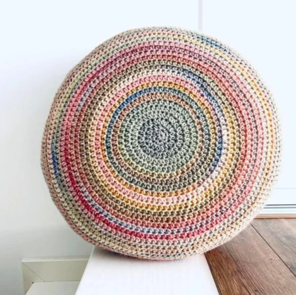 DIY Crochet Pouf Pattern - XXL Floor Cushion - Handmade Ottoman - PDF Digital Download - Home Decor