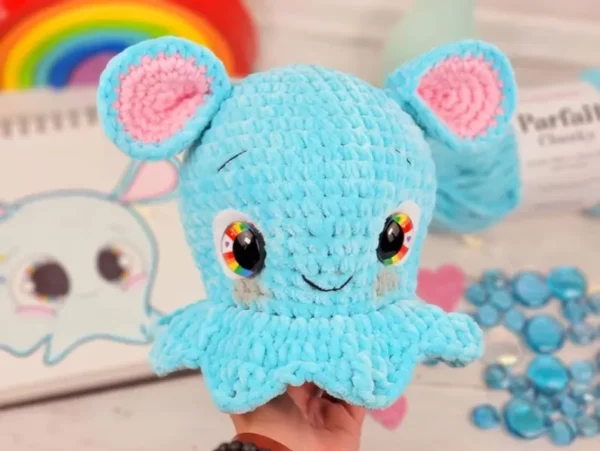Dumbo Octo Crochet Pattern - Amigurumi Octopus Plushie - Cute Sea Animal Crochet PDF