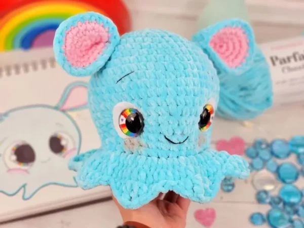 Dumbo Octo Crochet Pattern - Amigurumi Octopus Plushie - Cute Sea Animal Crochet PDF - Image 6