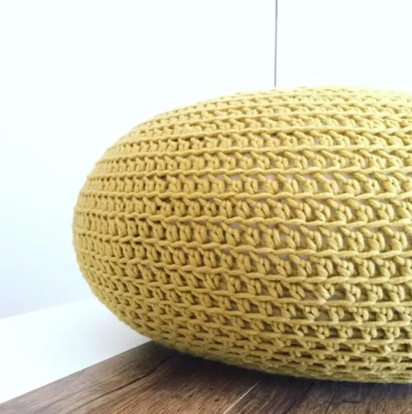 Cozy Crochet Pouf Pattern - DIY Floor Cushion - Modern Boho Ottoman - Cozy Home Decor - Crochet PDF Pattern - Image 5