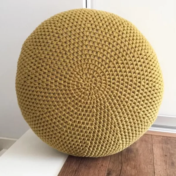 Cozy Crochet Pouf Pattern - DIY Floor Cushion - Modern Boho Ottoman - Cozy Home Decor - Crochet PDF Pattern