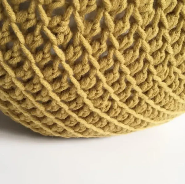Cozy Crochet Pouf Pattern - DIY Floor Cushion - Modern Boho Ottoman - Cozy Home Decor - Crochet PDF Pattern - Image 8