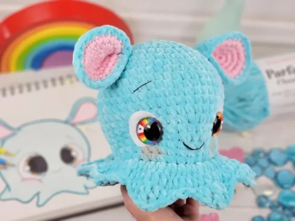 Dumbo Octo Crochet Pattern - Amigurumi Octopus Plushie - Cute Sea Animal Crochet PDF - Image 4