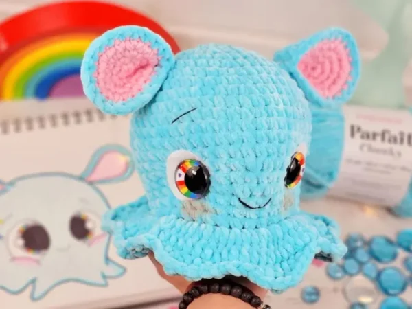 Dumbo Octo Crochet Pattern - Amigurumi Octopus Plushie - Cute Sea Animal Crochet PDF - Image 8