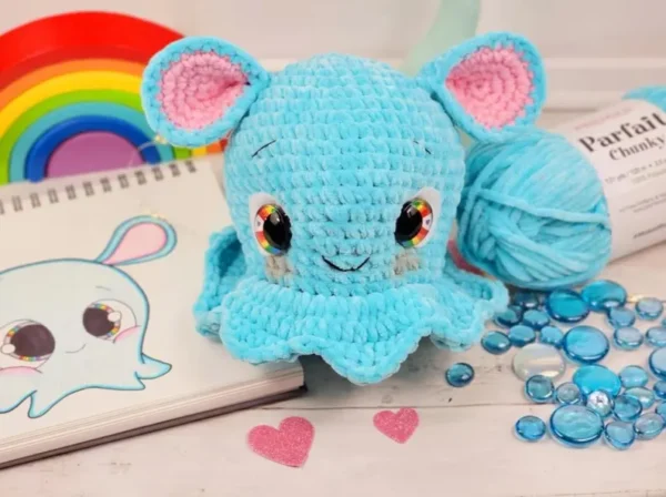 Dumbo Octo Crochet Pattern - Amigurumi Octopus Plushie - Cute Sea Animal Crochet PDF - Image 7