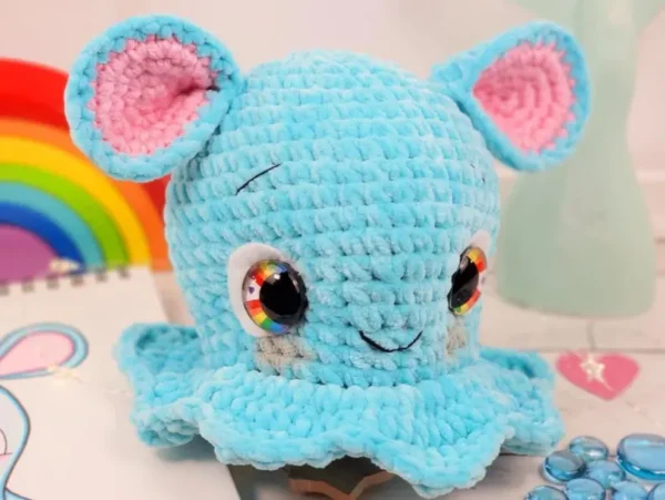 Dumbo Octo Crochet Pattern - Amigurumi Octopus Plushie - Cute Sea Animal Crochet PDF - Image 9