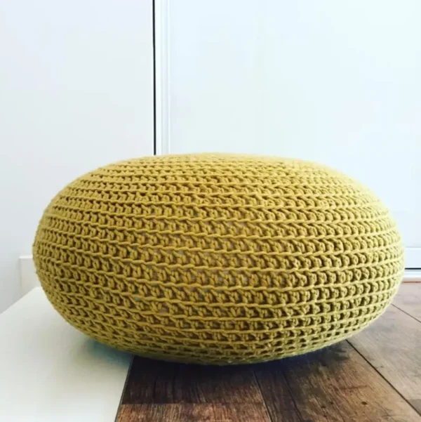 Cozy Crochet Pouf Pattern - DIY Floor Cushion - Modern Boho Ottoman - Cozy Home Decor - Crochet PDF Pattern - Image 4