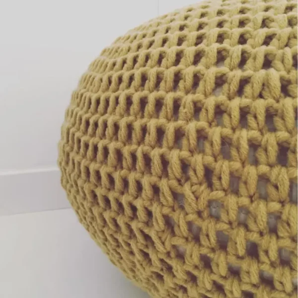 Cozy Crochet Pouf Pattern - DIY Floor Cushion - Modern Boho Ottoman - Cozy Home Decor - Crochet PDF Pattern - Image 6