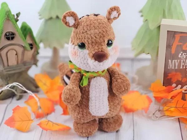 Christopher the Chipmunk Crochet Pattern - Woodland Amigurumi Animal - Instant Digital Download